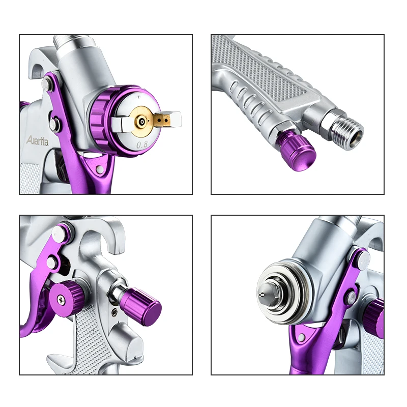 mini Spray Gun Auarita H-891 HVLP high quality car painting gun 0.8mm Nozzle Paint Gun Water Based Air Spray Gun Airbrush