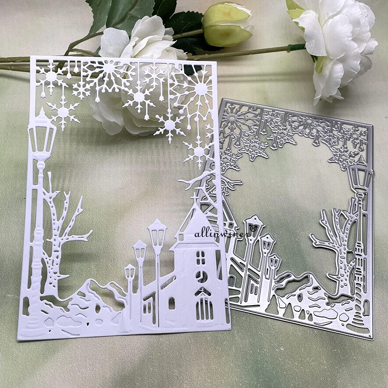 Star castle rectangular frame DIY Craft Metal Cutting Die Scrapbook Embossed Paper Card Album Craft Template Stencil Dies