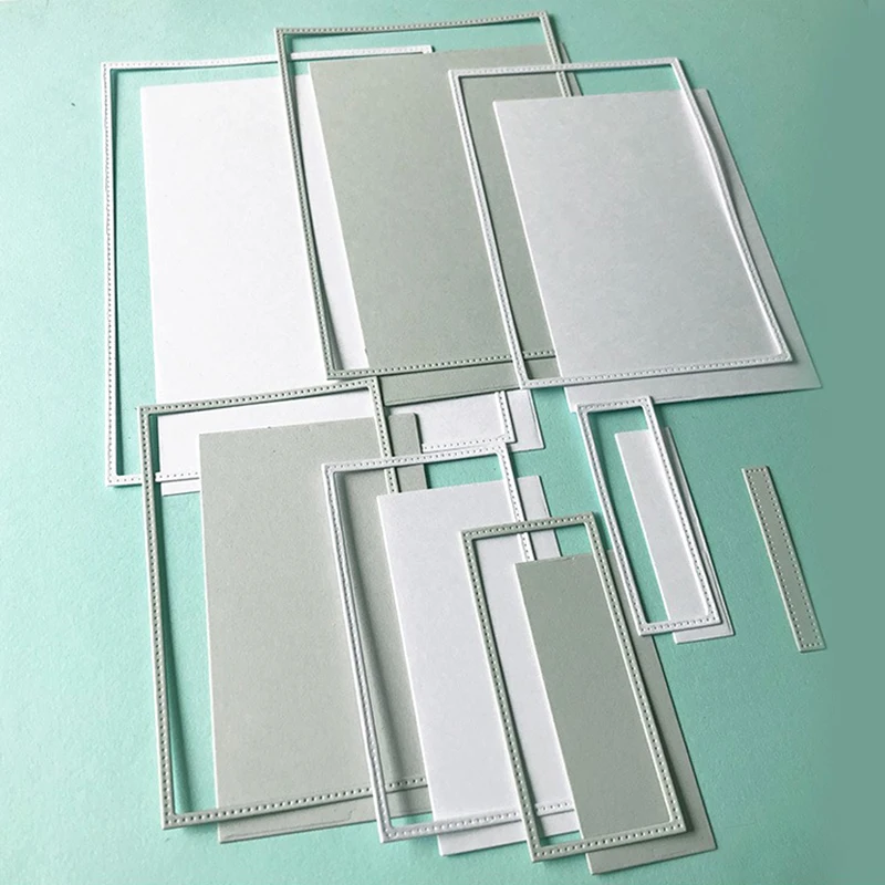 AliliArts Metal Cutting Dies rectangle frame diy Scrapbooking Photo Album Decorative Embossing PaperCard Crafts Die