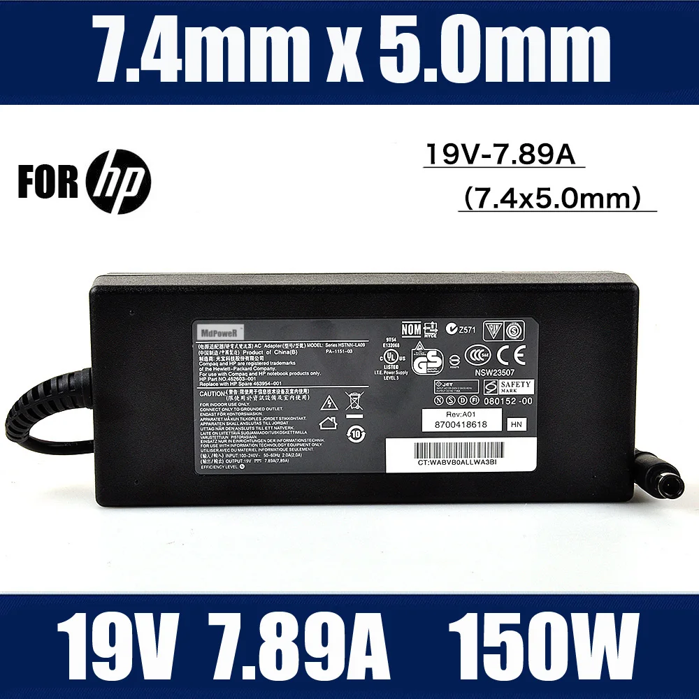 

Original 19V 7.89A 150W Laptop AC Adapter Charger for HP OMNI 105PC PRO 4300 100 HSTNN-LA09 462603-001 463954-001 pa-1151-03