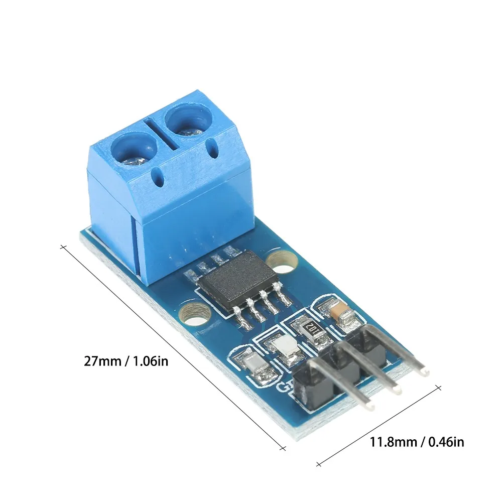Módulo atual do módulo acs712 do sensor da escala 30a para arduino