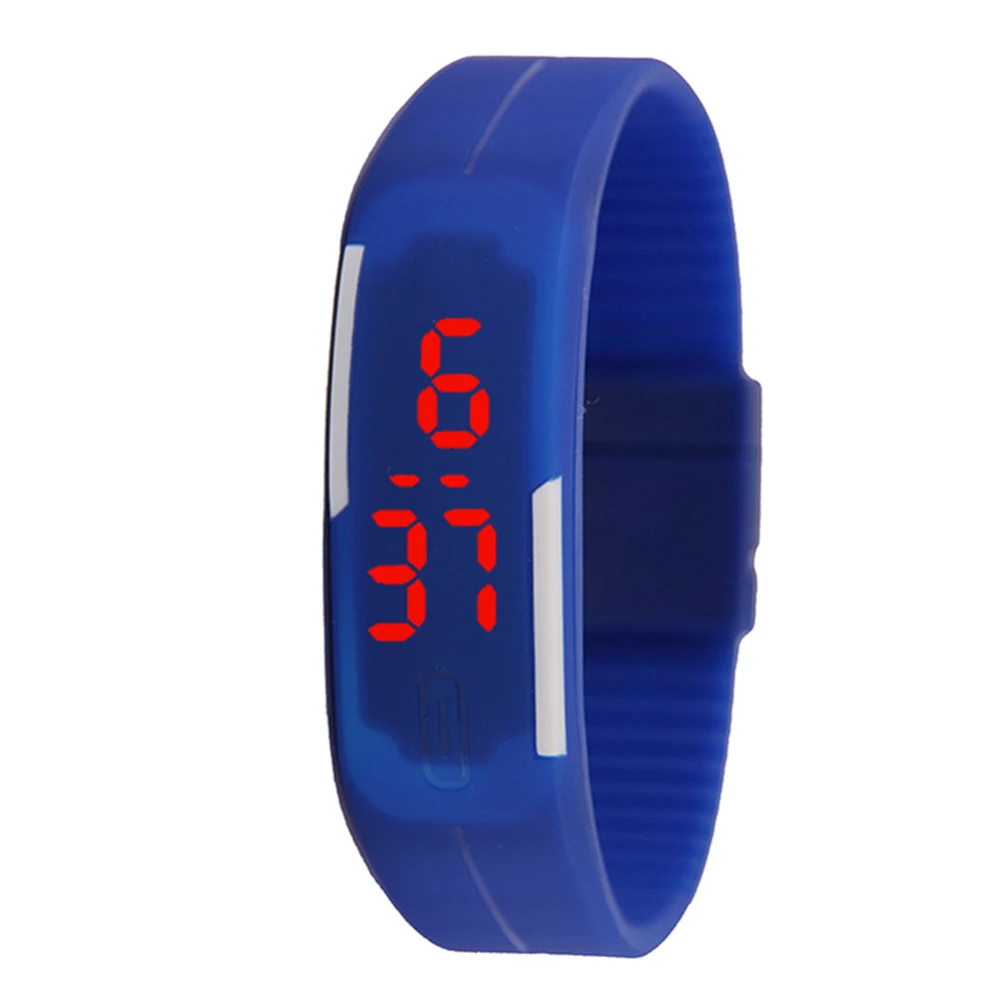 Reloj de pulsera Digital para niño y niña, pulsera deportiva fina con pantalla LED, hora y fecha, regalo para estudiantes