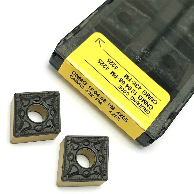Imagem -03 - pm 4225 Carboneto Cortador Torneamento Inserções Torno Ferramentas Cnmg 120404 120408 Peças de Metal Alta Qualidade 10 Peças Cnmg120404 Cnmg120408