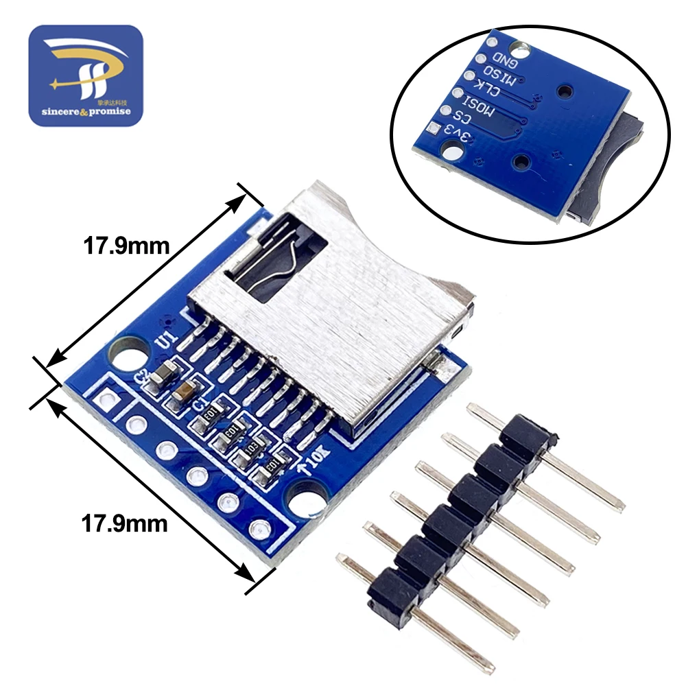 Micro SD Card Mini TF Card Reader Module SPI interfaces with level converter chip 5V/3.3V For Arduino DIY KIT