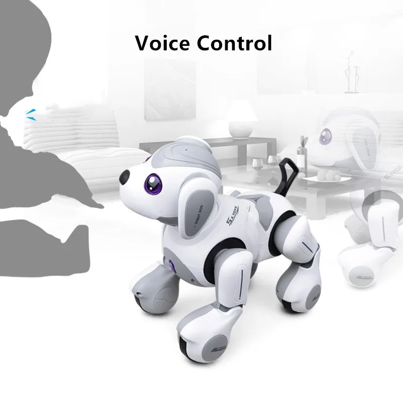 Smart Touch Sensor RC Robot Hond Dansen Spraakbesturing Slimme programmering Kind Afstandsbediening Puzzel Vroeg onderwijs Speelgoed RC Hond Gif