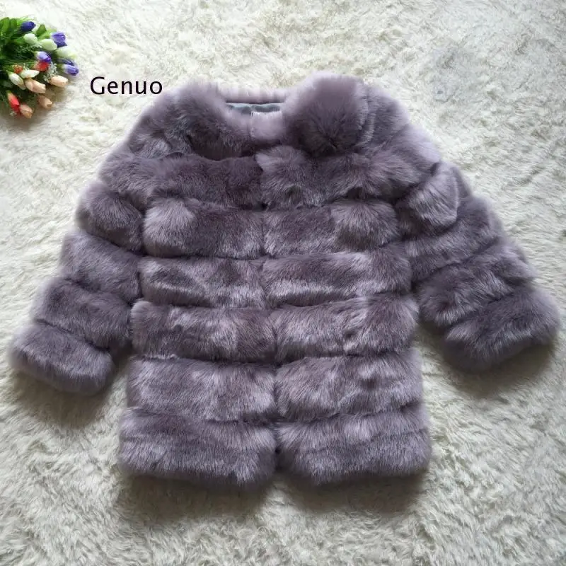 2021 Faux Fur Factory Fox Faux Fur Coat Women Winter Warm Long Sleeve Artifical Fur Coat Overcoat Female Faux Fur Jacket Coat