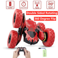 RC Stunt Car Toy 2.4Ghz 4WD Remote Control Car Double Sided 360 Degree Rotating Flip One Key Deformation Racing Car Toy RTR Gift