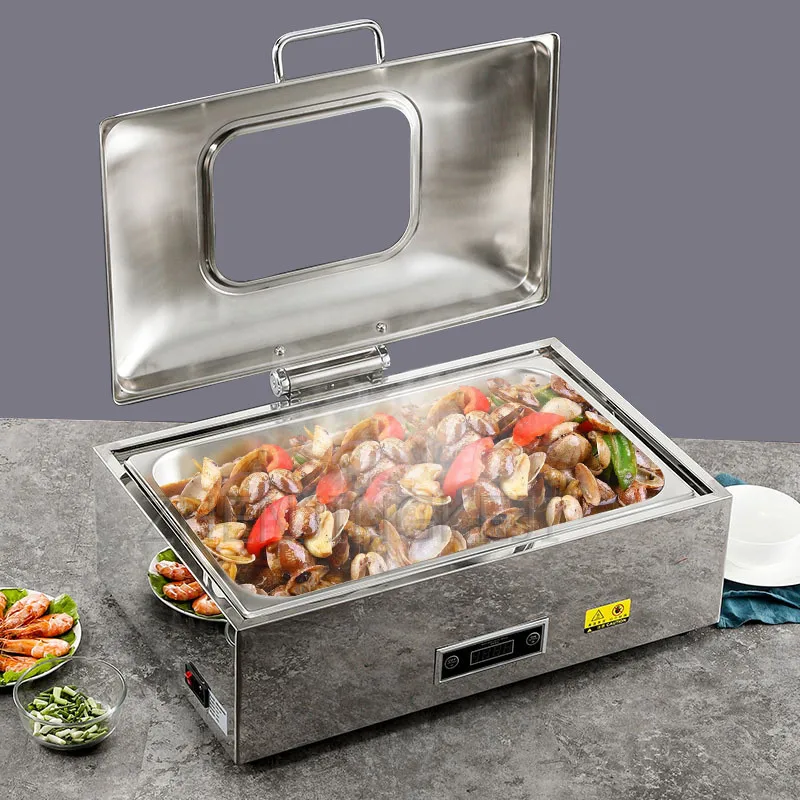 Kocioł izolacyjny ze stali nierdzewnej zachodnia restauracja hotelowa bufet podgrzewany elektrycznie regulowana temperatura piec do jadalni CNC