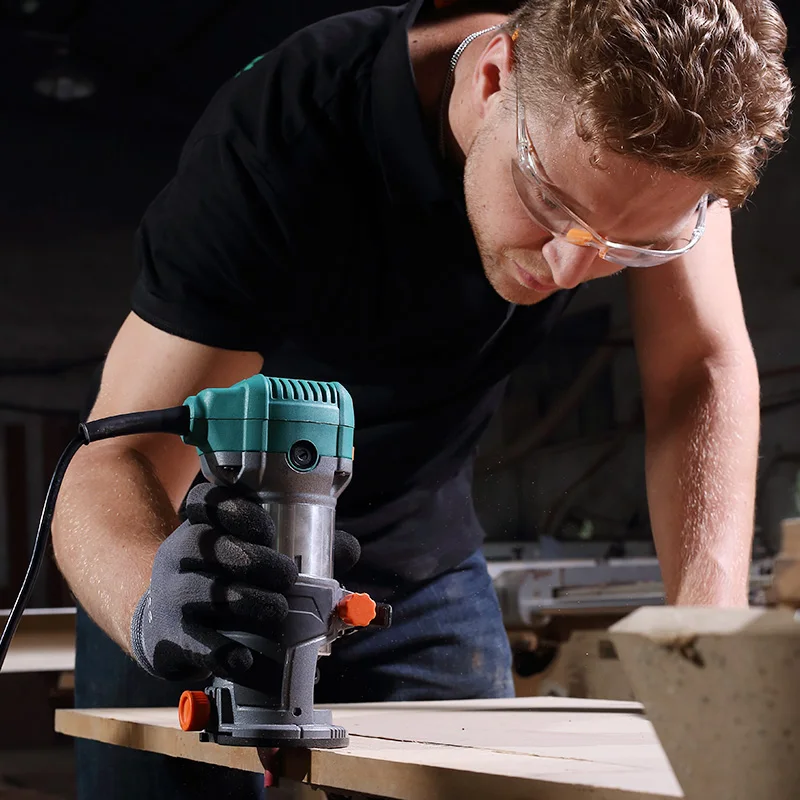 Fresatrice elettrica multifunzionale per legno, rifilatrice elettrica, macchina per incidere, fresatura e scanalatura del legno Ma