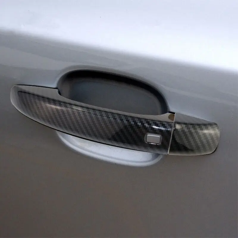 For Audi A4 B8 2009 2010 2011 2012 2013 2014 2015 2016 Carbon Fiber Chrome Car Door Handle Cover Sticker Styling Accessories