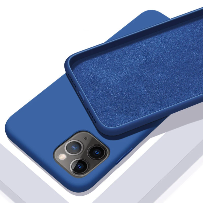 Für iPhone 7 6 6S 8 Plus Fall Luxus Original Flüssigkeit Silikon Soft Cover Für iPhone 11 12 Pro X XR XS Max Stoßfest Telefon Fall