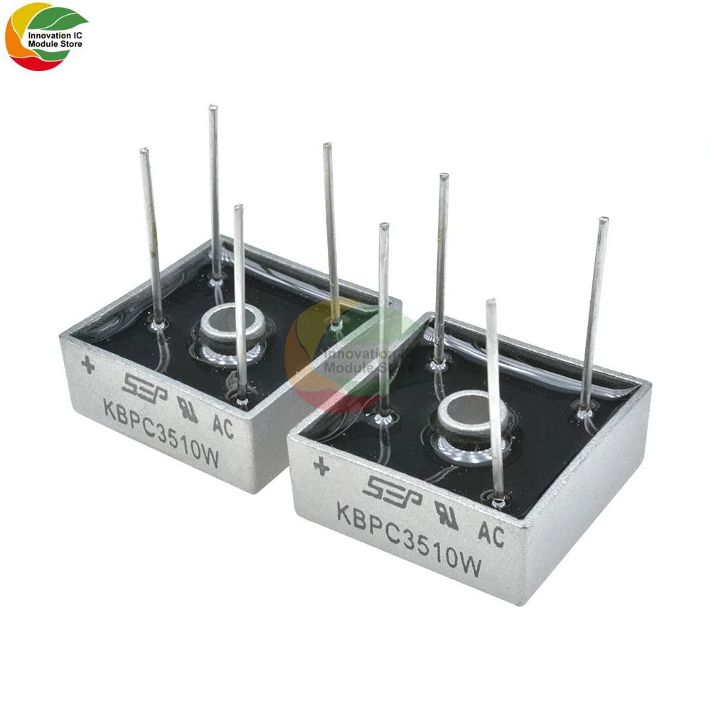 5PCS KBPC3510W Single-phase 1000V 35A Rectifier Bridge Rectifier Bridge Straight Plug Square 4P