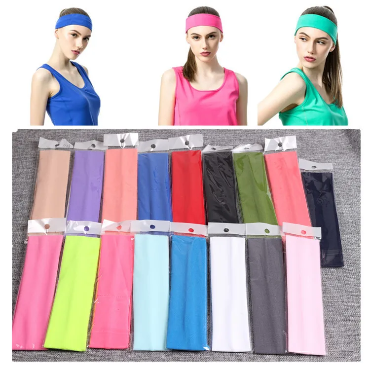 Sports Sweat Head Hair Bands Gym Yoga Women Exercise Tennis Racket Badminton Grip Stretch Headbands