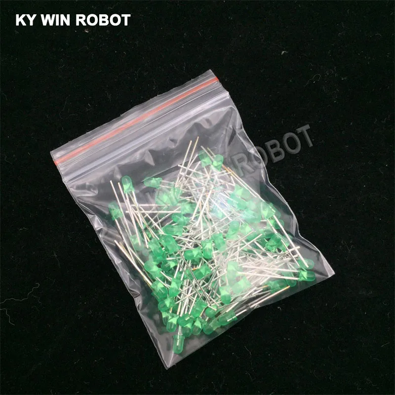 100 Stück 3mm LED-Dioden 3 mm Sortiment Weiß Grün Rot Blau Gelb Orange Rosa Lila Warmweiß DIY Leuchtdioden – Detail 11