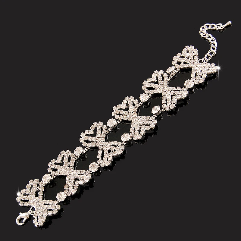 New Fashion Charm Bracelets 925 Silver AAAAA Zircon Crystal Women Bracelet Wedding Engagement Luxury Jewelry