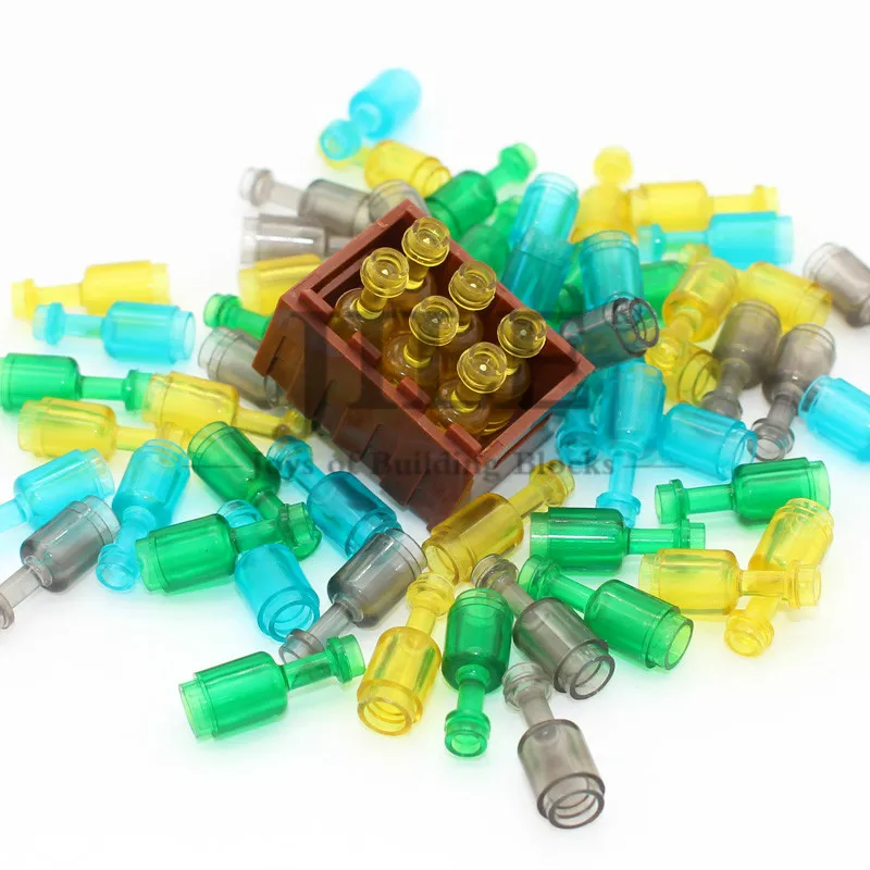 Moc Mini Utensil Bottle 95228 Building Blocks DIY Figure Bricks Bulk Compatible with Assembles Particles City Street View Toys