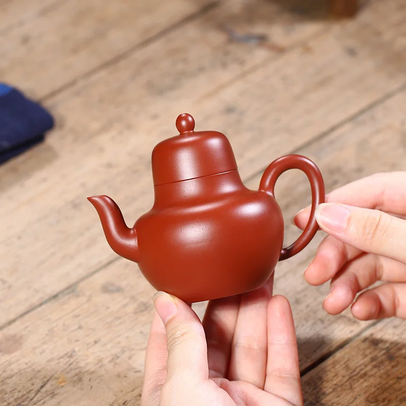 |pure handmade purple clay pot Dahongpao small capacity siting pot pear pot household Kung Fu tea pot special price