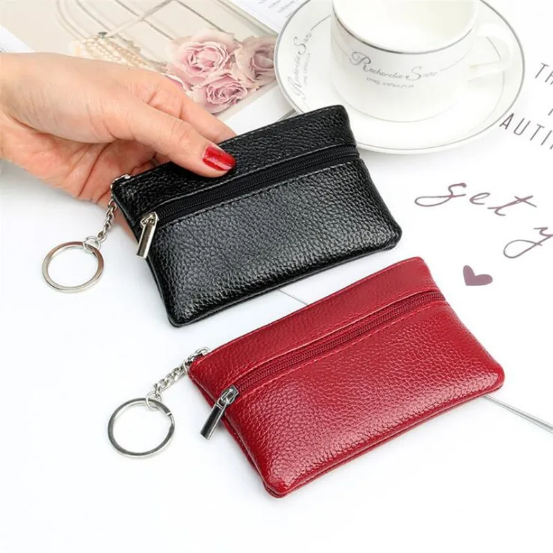 

PU Leather Coin Purses Women's Small Change Money Bags Pocket Wallets Key Holder Case Mini Functional Pouch Zipper Card Wallet