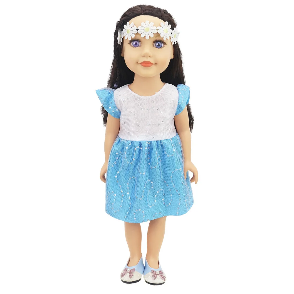 Clothes for Dolls Fits 43CM Toy New Born Doll  American doll Accessories Strap suits, dresses
