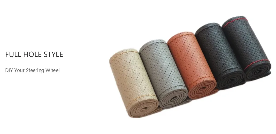 Lenkrad Abdeckung Von Leder Flechten Abdeckung Universal Lenkrad Abdeckung aus Echtem Leder Braid Für Lenkrad – Detail 6