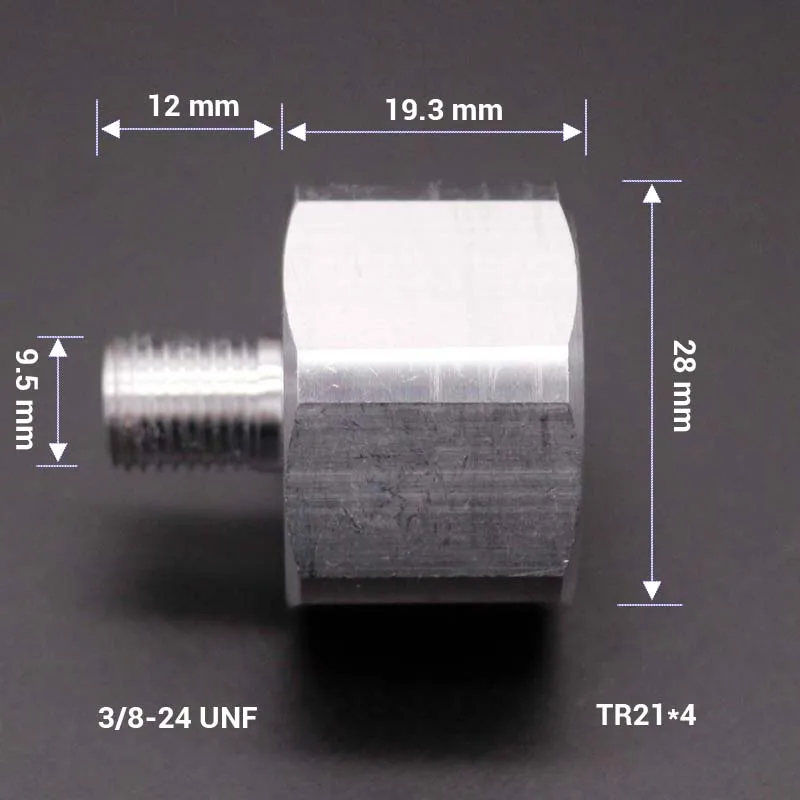 Soda Bottle Converter - Standard Soda bottle TR21*4  to Mini Co2 Regulator 3/8-24 UNF Include Gasket