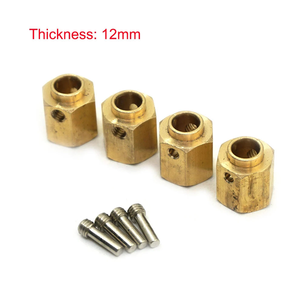AXSPEED 5/8/9/10/11/12/15/20 mm schweres Messing 12 mm Radnaben Sechskant verlängerter Adapter für TRX-4 TRX-6 1/10 RC Crawler Autoteile – Detail 34