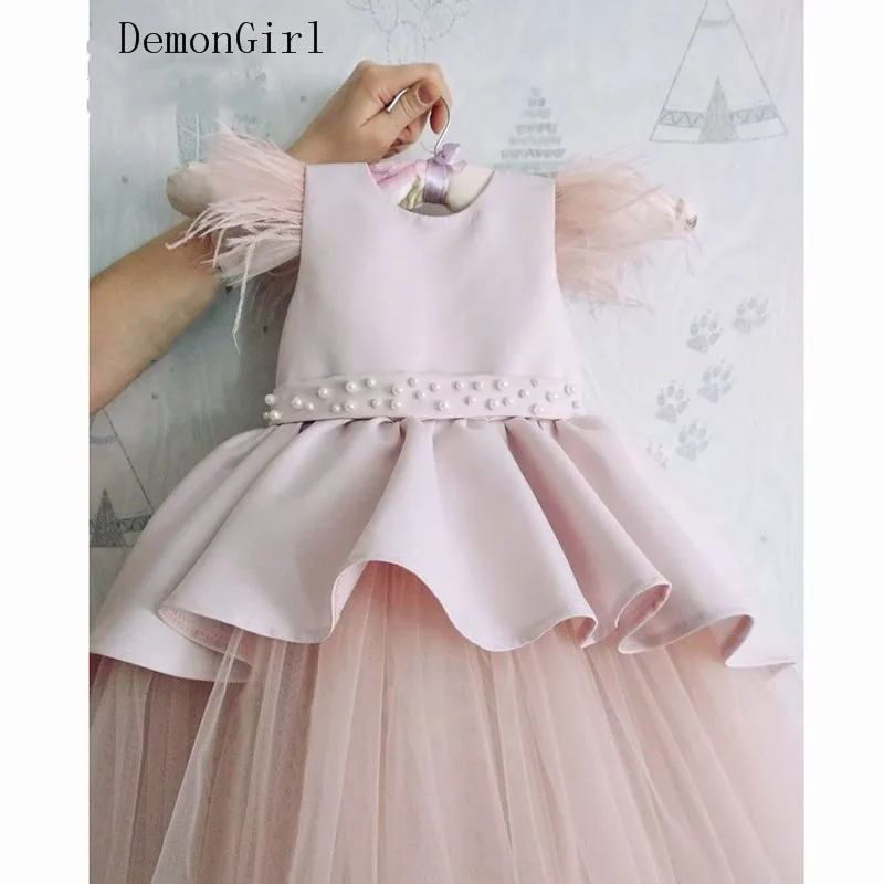 Vestido infantil feminino de cetim, vestido flores, laço, princesa, imagem real