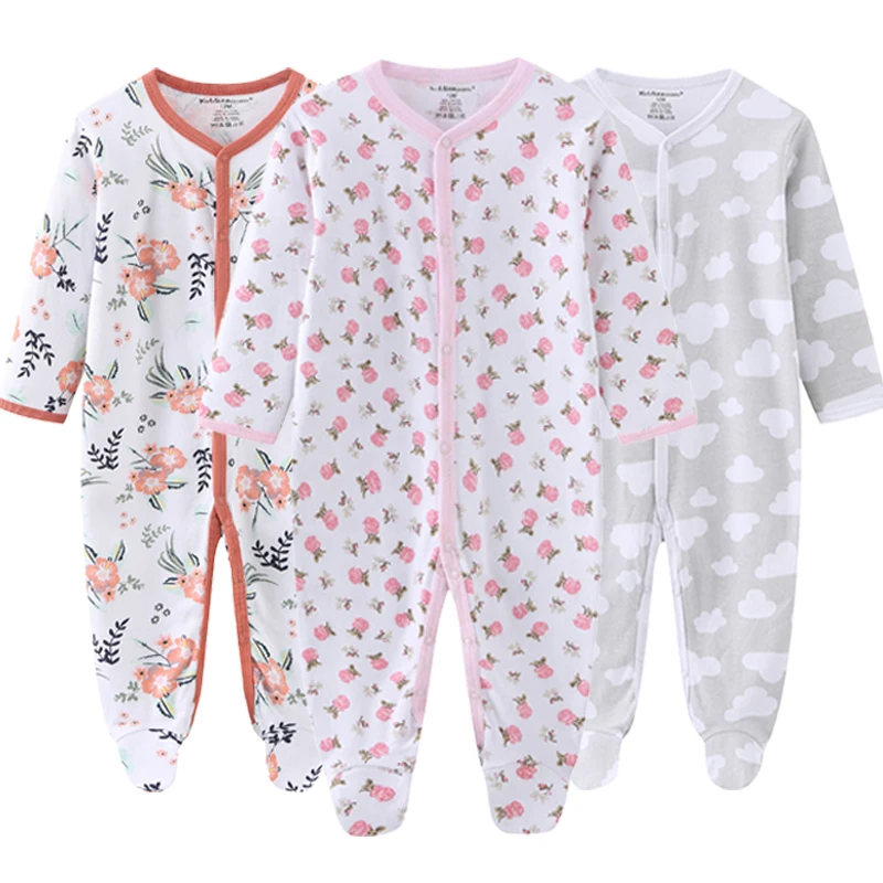 Unisex Baby pagliaccetto 2/3Pcs tute a manica lunga per neonato ragazza 2021 primavera 0 a 12 mesi vestiti per neonati Set 100% cotone