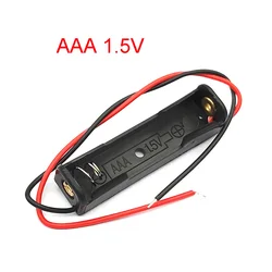 5 Pcs AAA Battery Case Holder Battery Box With Wire Leads DIY AAA Battery Storage Cases 1.5V