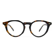 Men's Green Acetate Round Glasses Frame #4