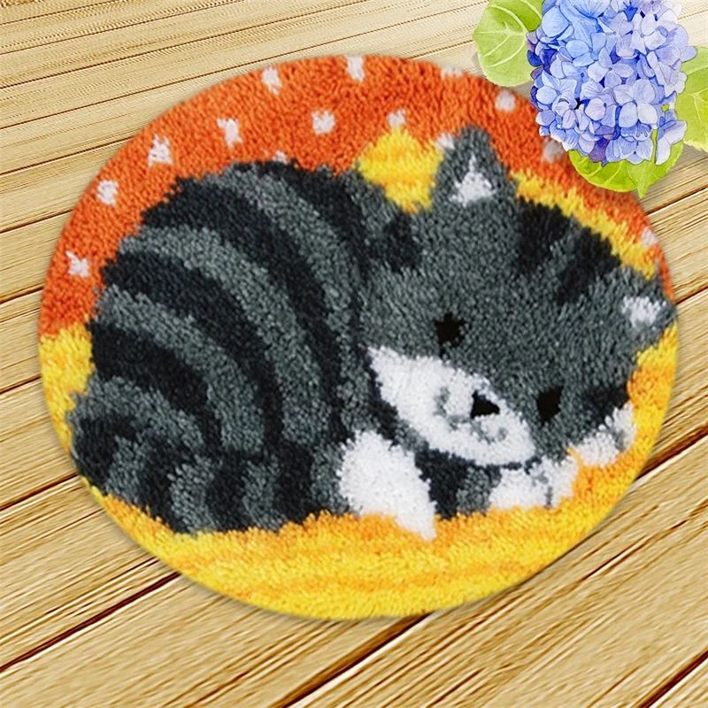 Cartoon Animals Knooppakket Smyrna Latch Hook Panda High Quality Cushion Needlework Mats Klink Haak Kussen Bloem Gifts DIY