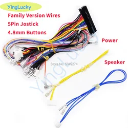 Arcade Cabinet-arnés de cables de 40 Pines, caja Pandora, Cable de placa familiar para Joystick Sanwa de 5 pines y botones, consola de juegos Arcade