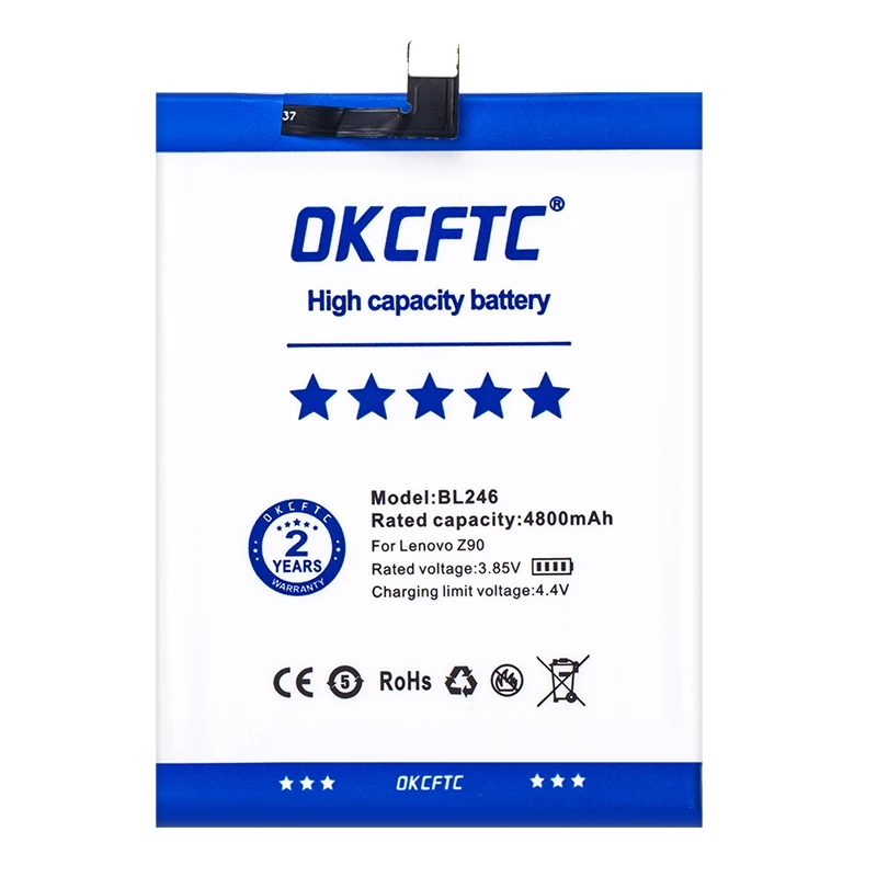 BL246 2020 Original Phone Battery For Lenovo Z90 Lenovo Vibe Shot Z90A40 Z90-7 4800mAh Phone Replacement Batteries Bateria