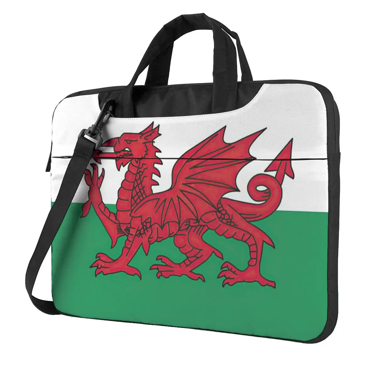 

Flag Of Wales Laptop Bag Case Protective Vintage Computer Bag Bicycle Crossbody Laptop Pouch