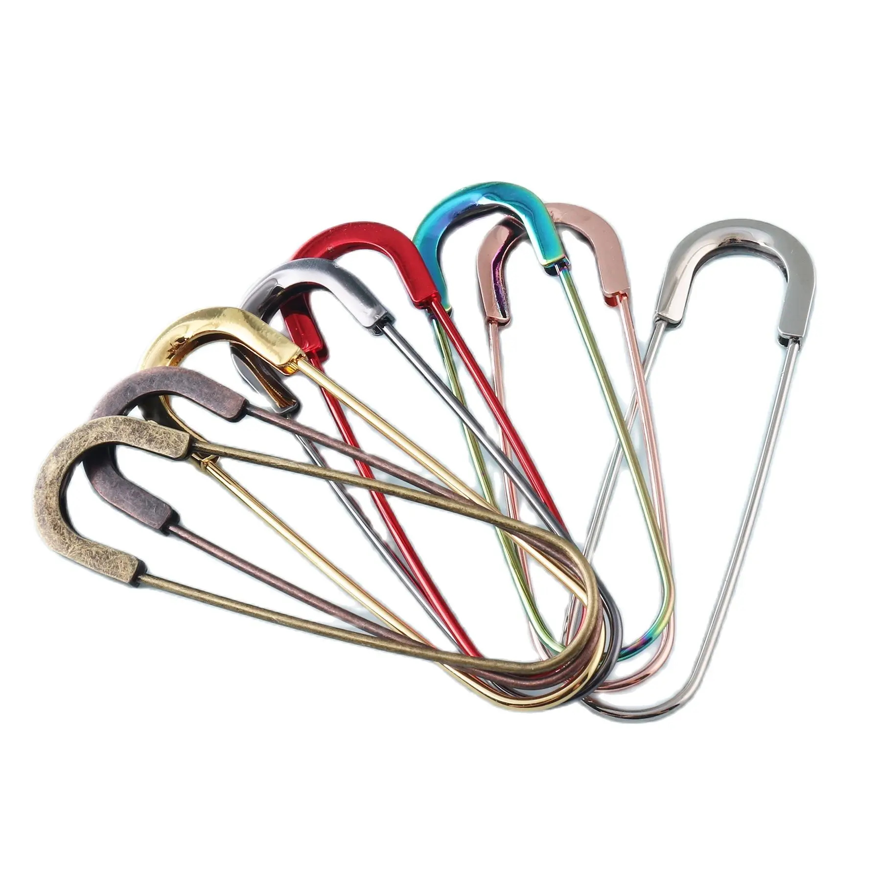 Large Kilt Pins 80mm Charming Safety Pins Rainbow Craft Findings Metal Brooch Safety Pins DIY Sewing Tools Accessories