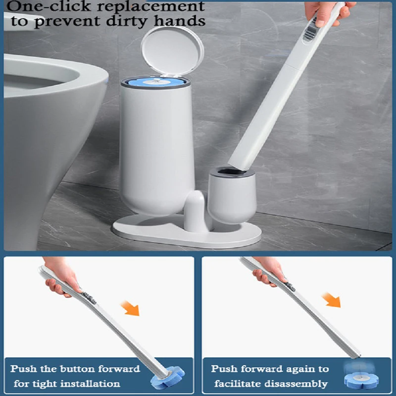 Disposable Toilet Brush Household No Dead Ends Wash Toilet Brush Set Toilet Cleaning Artifact Cleaning Set Can Be Thrown Away