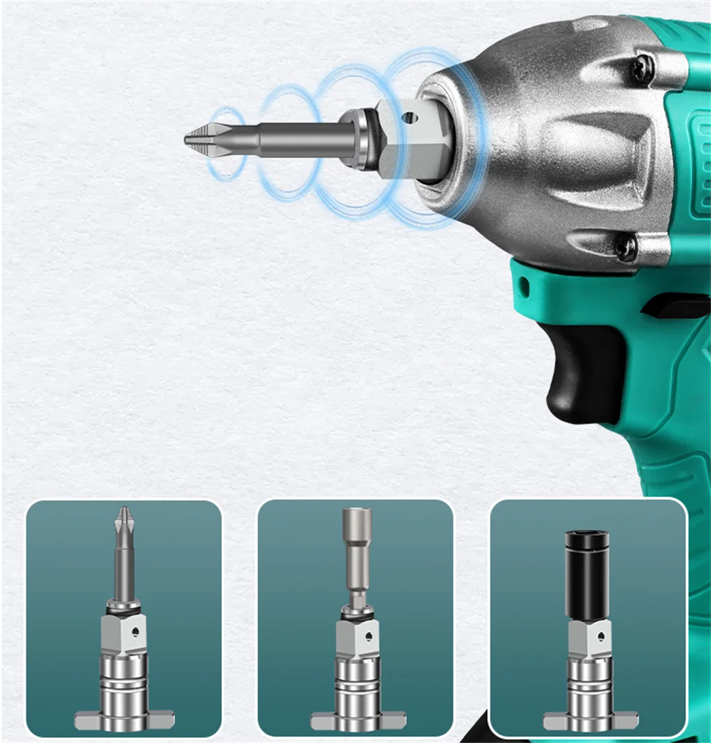 1PC 18V Electric Brushless Impact Wrench Shaft Accessories Single/Dual Use Cordless Wrench Part Power Tool Accessory T-shaft