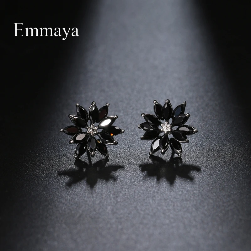 Emmaya New Arrival Fashion Statement Shiny Flower Shape Earring Muliticolors Choice Women Party Fascinating Jewelry