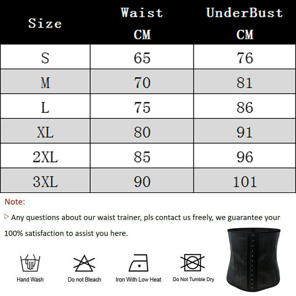 Latex Waist Trainer for Women Slimming belt Rubber Waist Cincher Steel Bone Shapewear Body Shapers Women Corset Modeling Strap