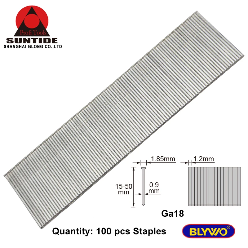 1000pcs 18 Gauge T Shaped Staples Ga18 Type Brads Nails For stapler Gun Wood Furniture Woodworking Accessories