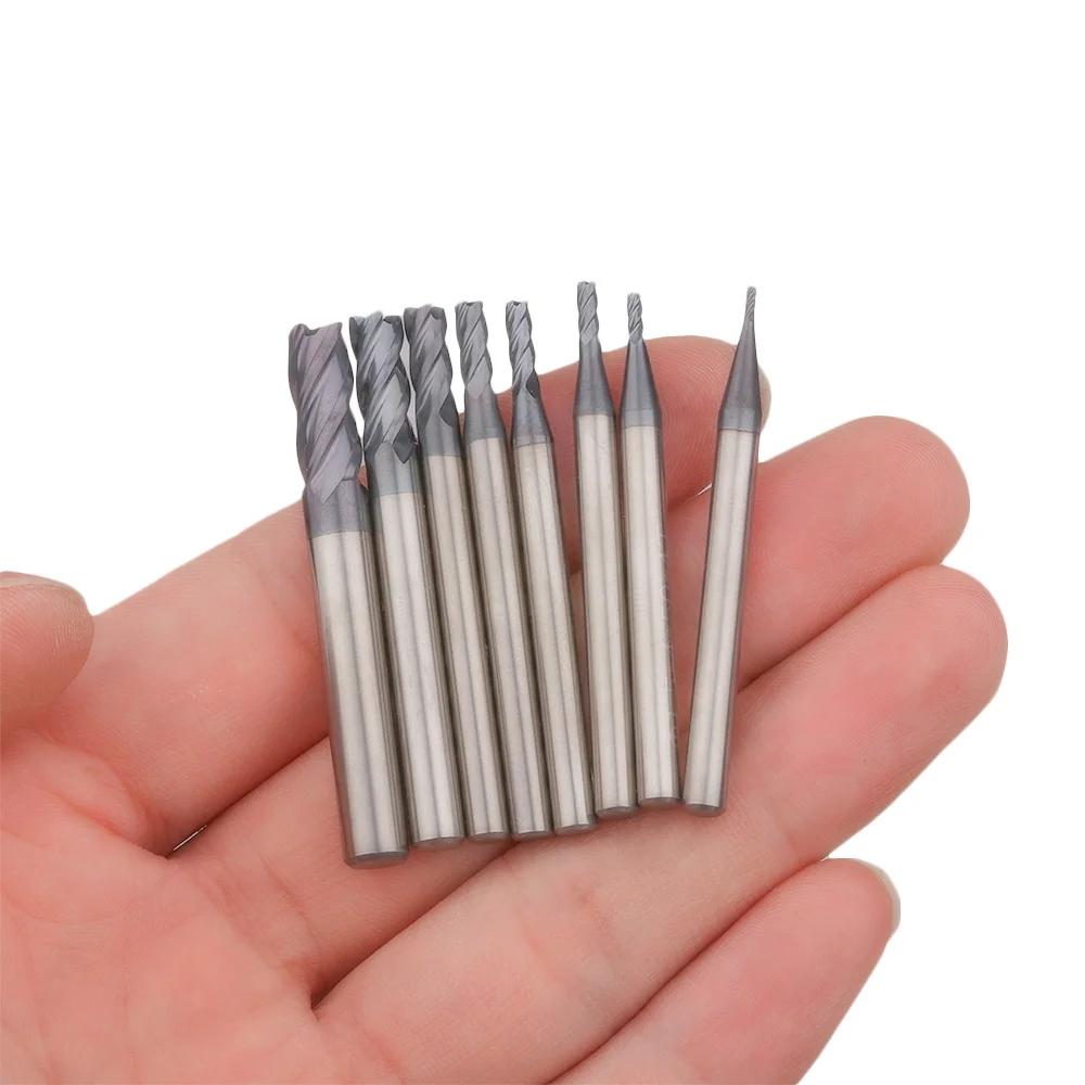 1 PC Endmill Cutting 4 Flute Mill 1/1.5/2/2.5/3/4/5/6mm Alloy Carbide Tungsten Steel Milling Cutter End Mill Metal Cutter