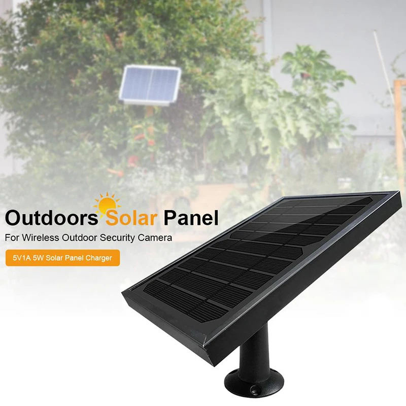 Imagem -04 - Câmera Painel Solar Charger Kit com Suporte Painel Solar Impermeável Câmera Frigorífico Metros de Linha 5w 1a