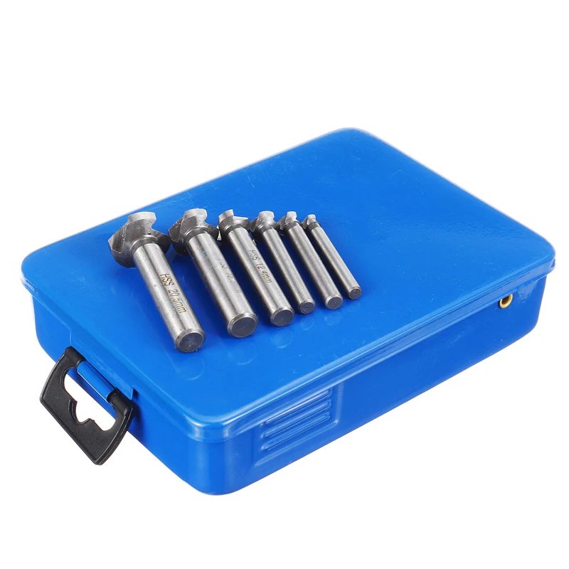 6Pcs 90 Graden Hss Afschuining Snijder 6.3-20.5Mm 3 Fluit Afschuining Boor Set Verzinkboor Boor