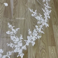 3m Cathedral Wedding Bridal Veil Soft Lace Ivory White Veil with Comb Veu Velo Noiva Wedding Accessories 3m 4m 5m Customizable V 4