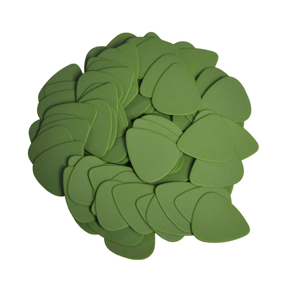 100pcs Heavy 1mm 351 Delrin Guitar Picks Plectrums Green