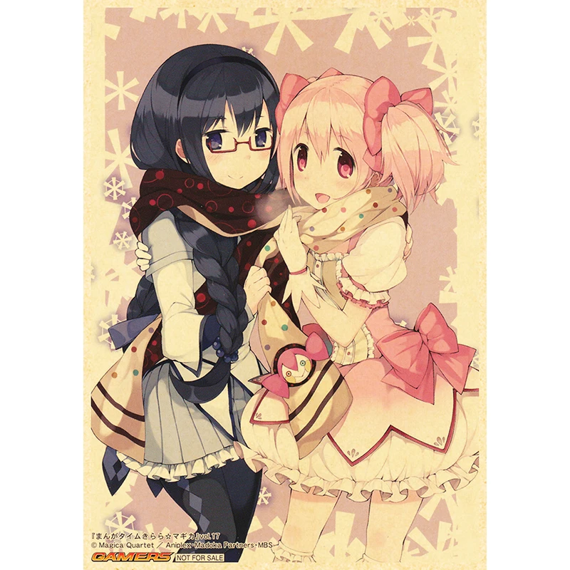 Puella Magi Madoka Magica Poster Decor For Home Posters Anime Room Wall Pictur Kraft Paper Retro And Prints Art Bar Cafe