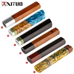 XITUO Japanese Octagonal Knife Handle Fish Raw Chef Knife Blade Sushi Kitchen Knife Solid Wood Japanese Knife DIY Handle