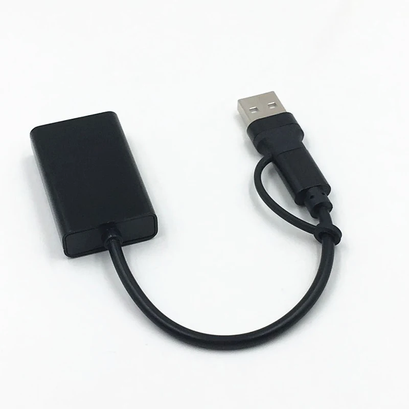 المحمولة الخارجية كارت الصوت USB 2.0 Type-C إلى 3.5 مللي متر جاك سماعة ميكروفون محول الصوت ل ويندوز ماك لينكس أندرويد