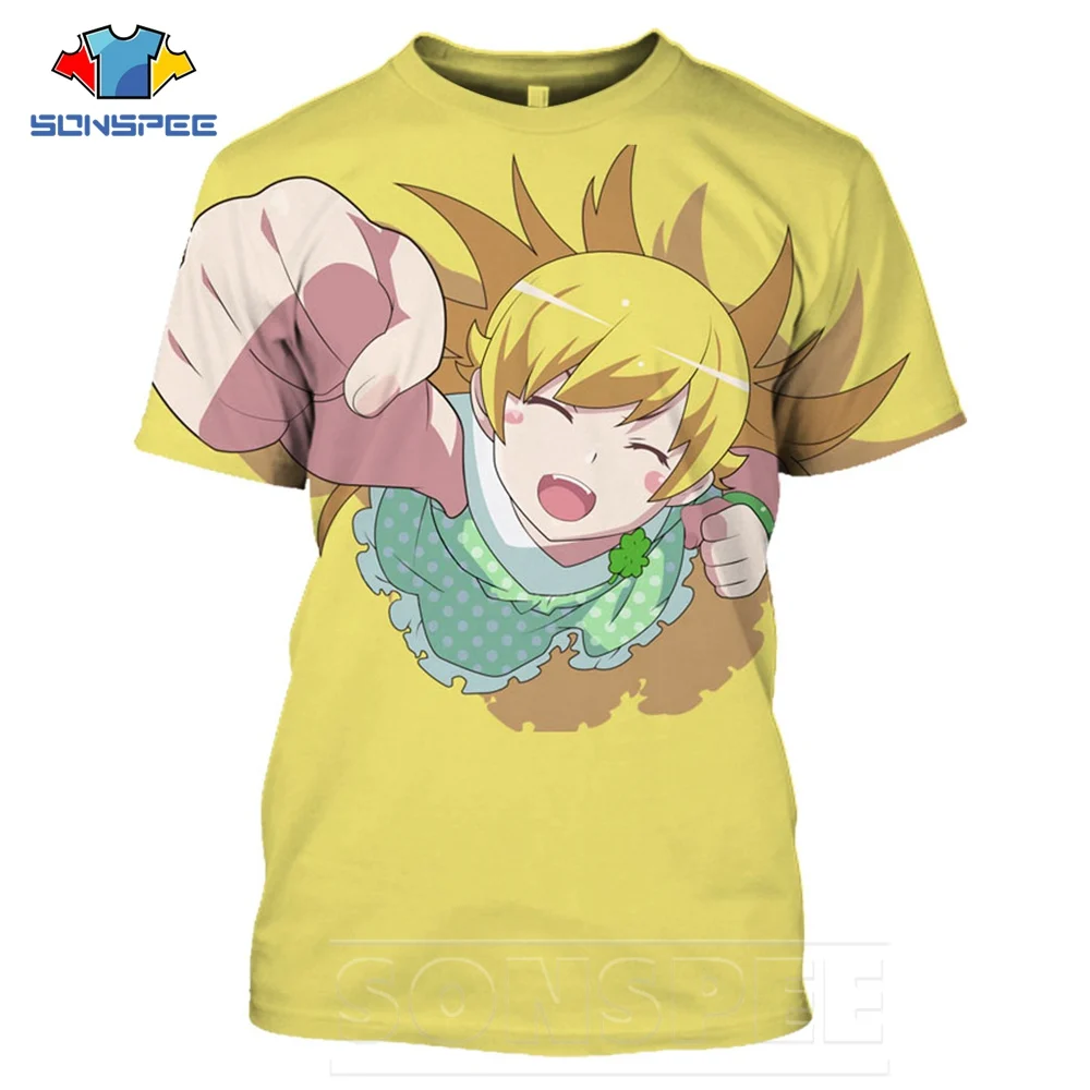 SONSPEE Anime 3d Print Sexy Girl  T Shirts Streetwear Men Game Kawaii Girl Women Fashion T-shirt Takuo Harajuku Street Top Tee