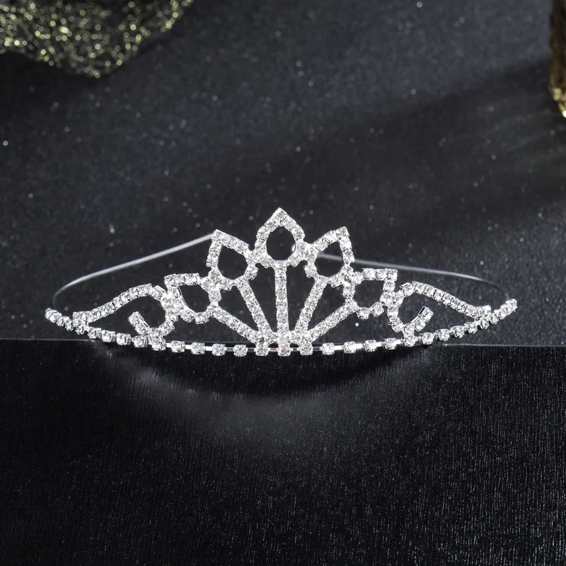 1PC Children Rhinestone Crown Crystal Headband Hair Accessories Princess Hairband Wedding Girl For Party Gift Festival Headdress